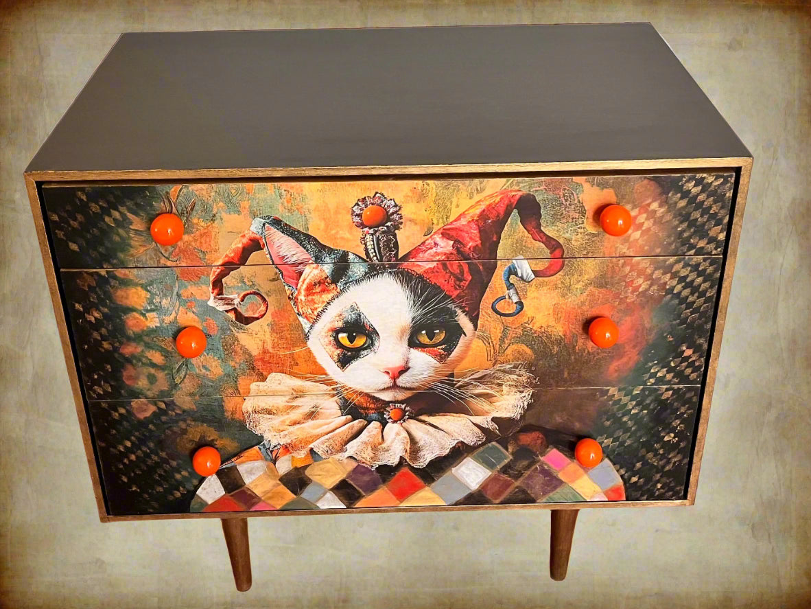 Mid-Century Decoupage Drawers