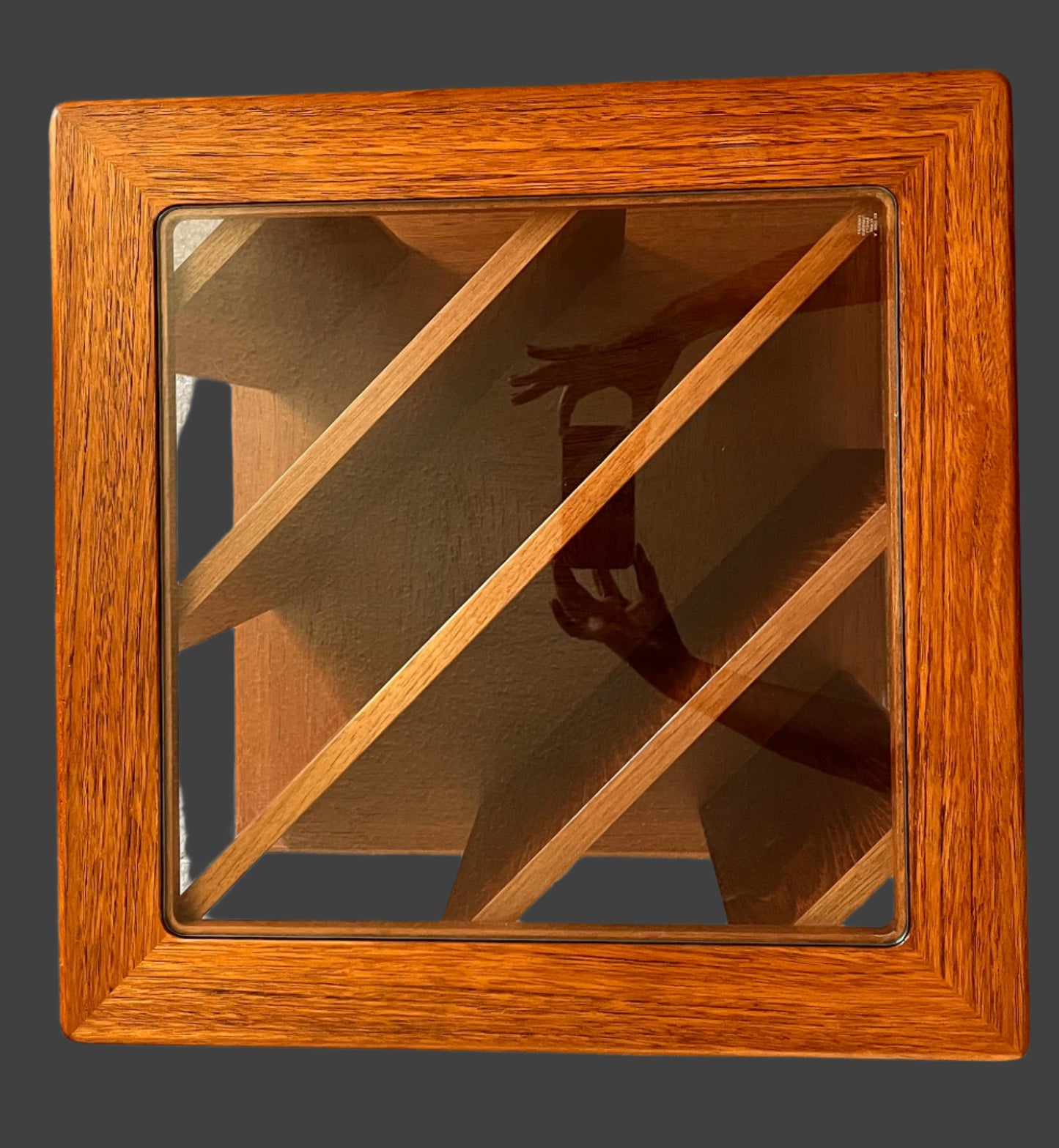 Retro Teak Coffee Table with vinyl/album/record Storage