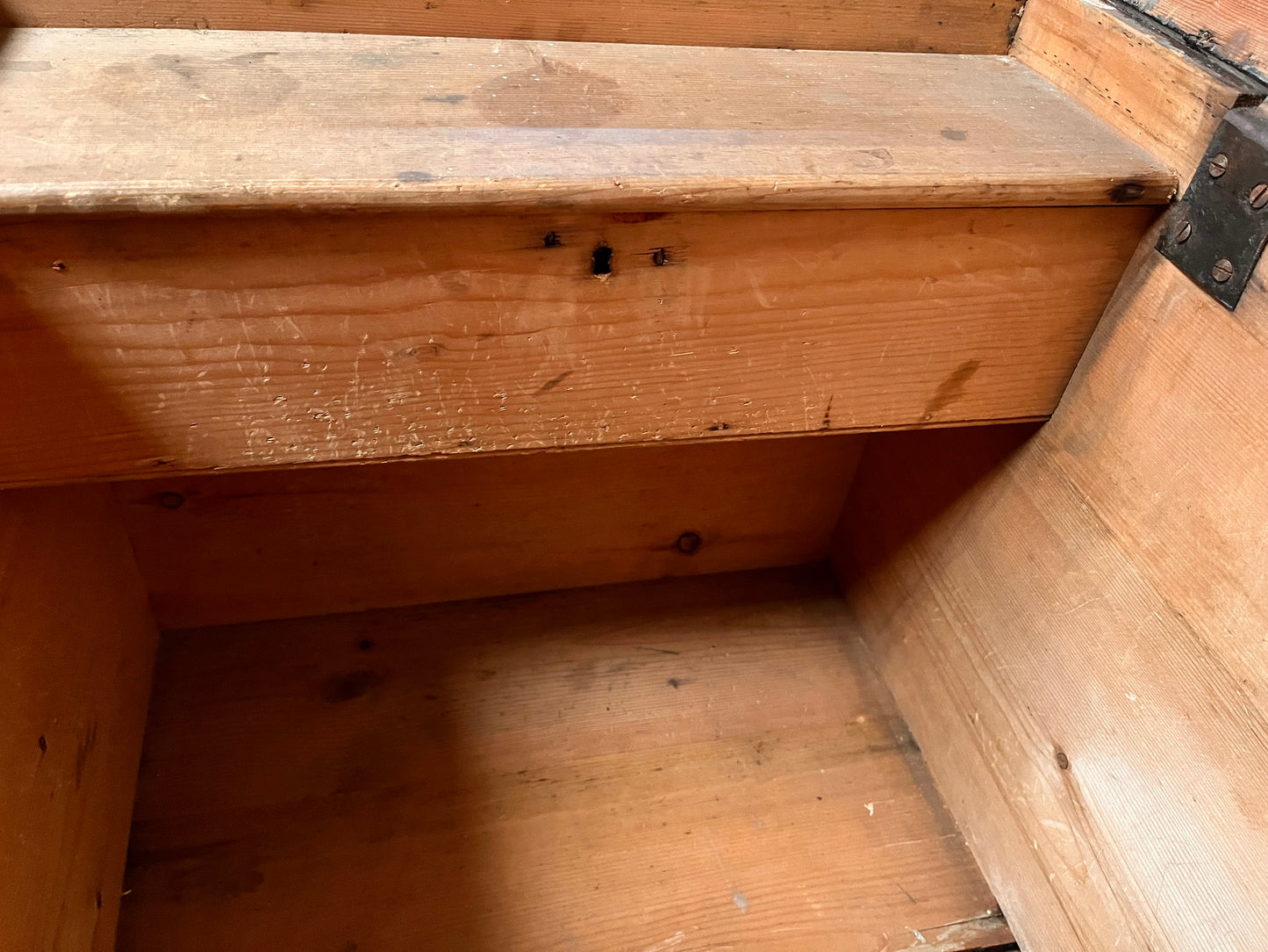 Antique Pine Chest Black