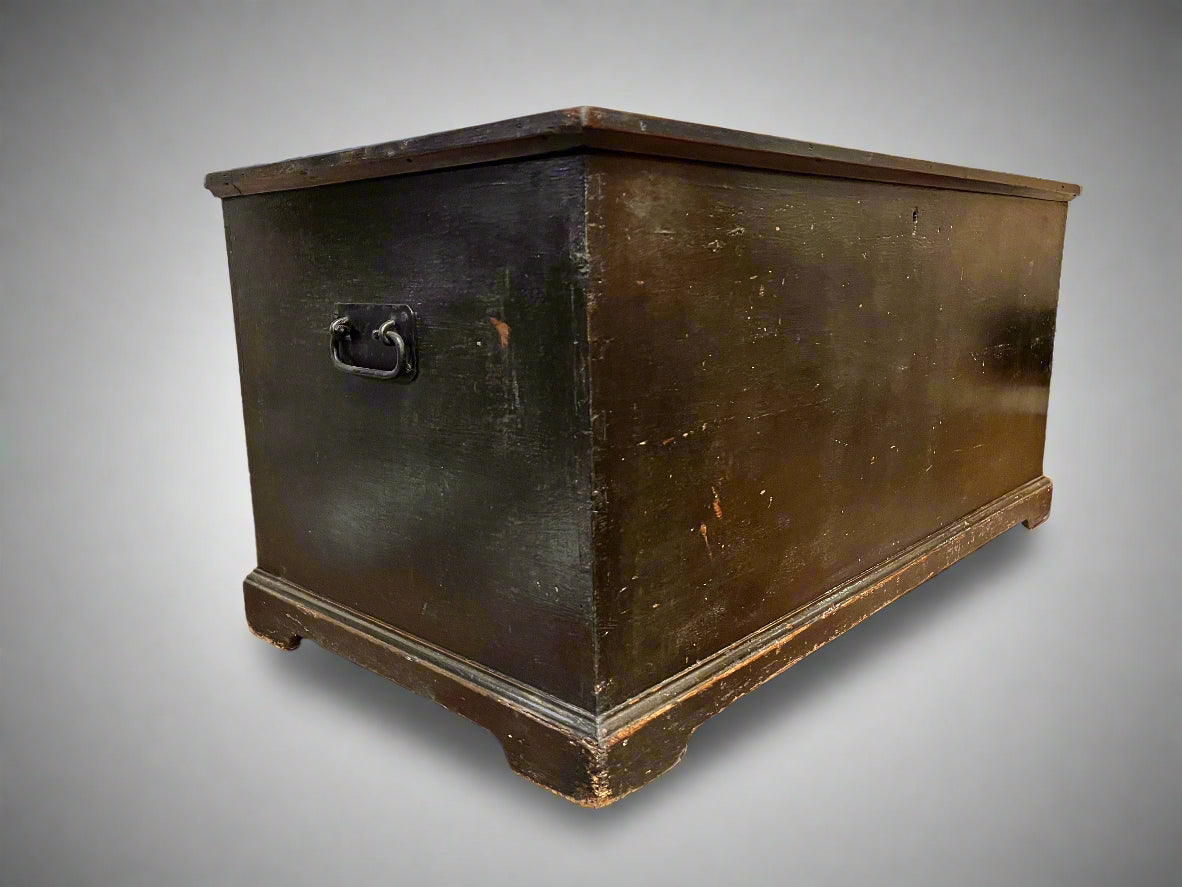 Antique Pine Chest Black