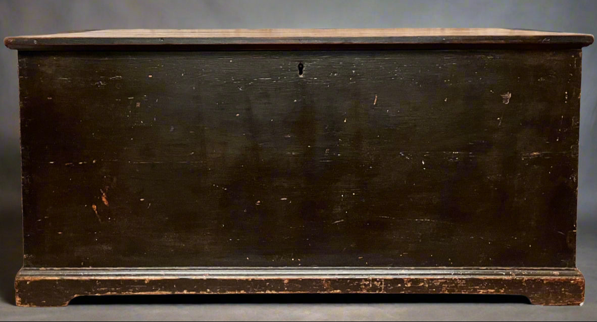 Antique Pine Chest Black