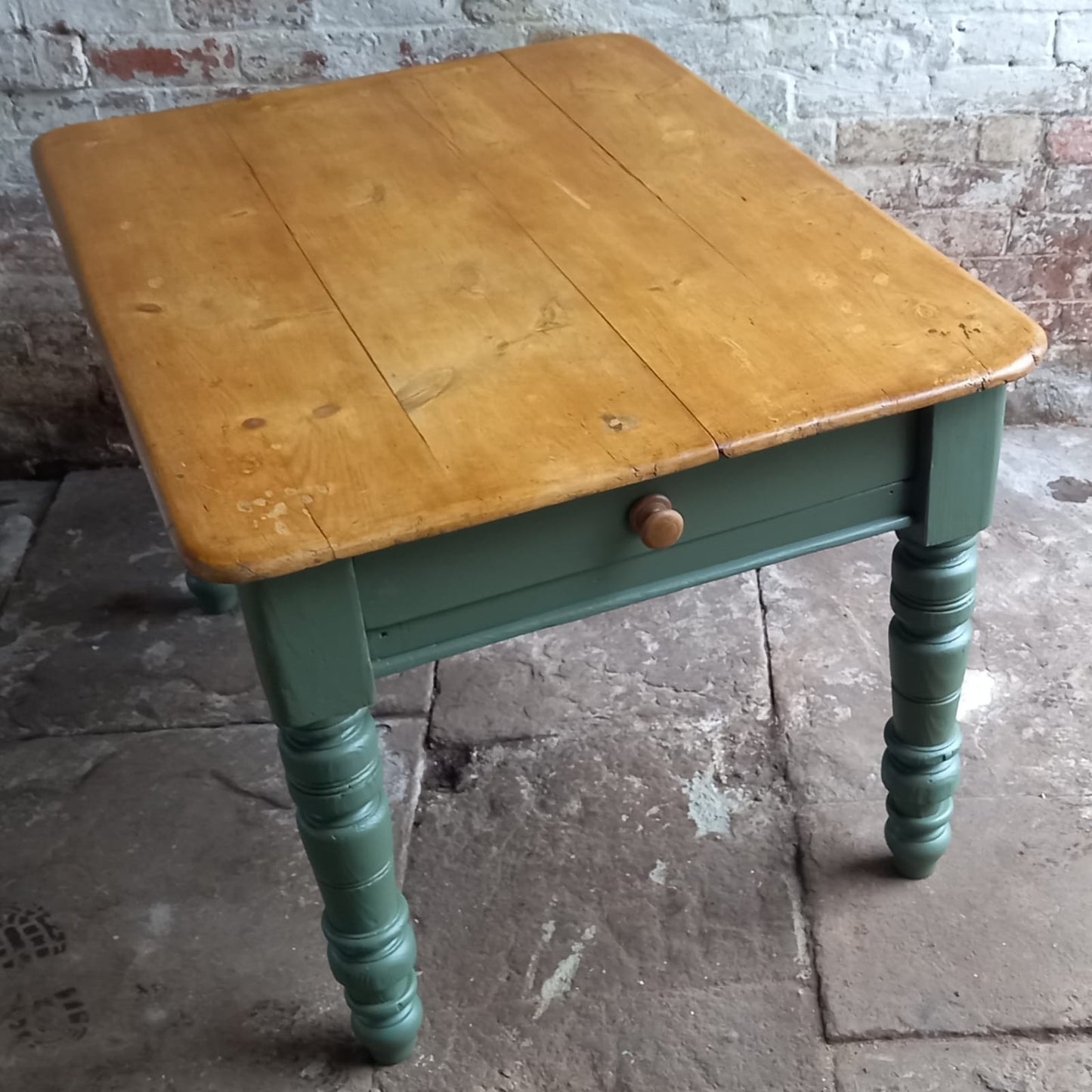 Antique Pine Victorian Kitchen Farmhouse Table