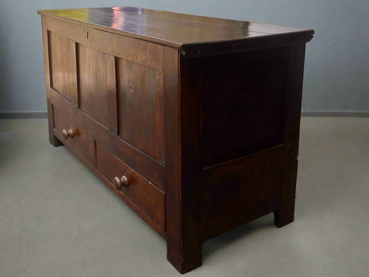 Antique Oak Coffer/Mule Chest