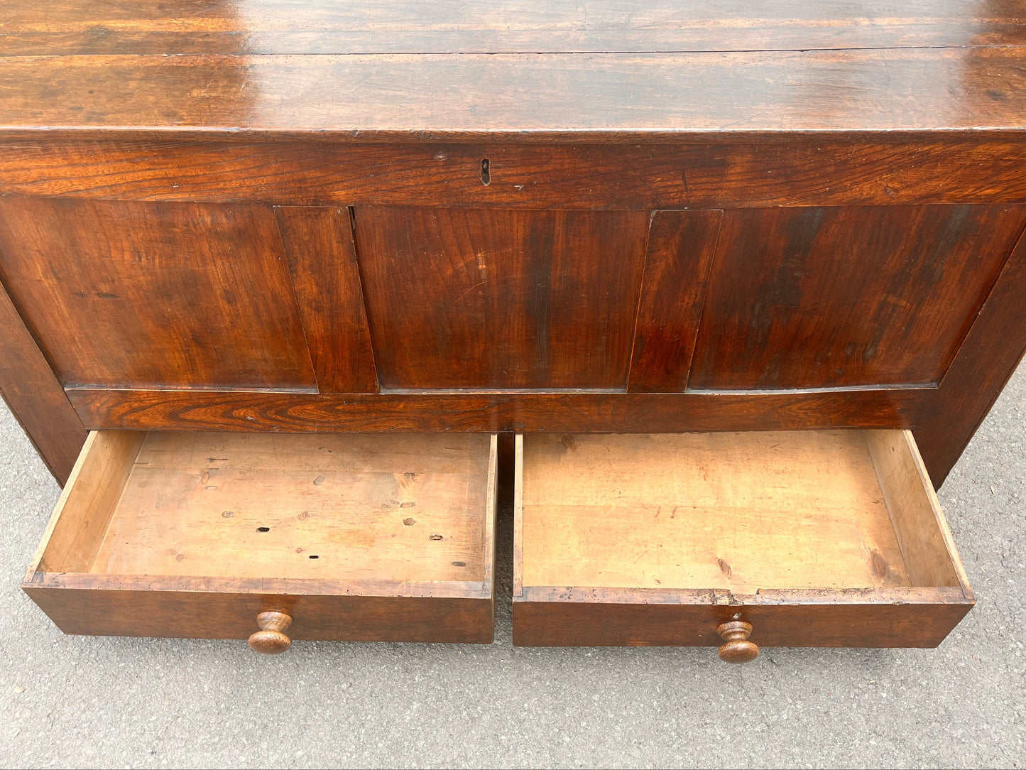 Antique Oak Coffer/Mule Chest