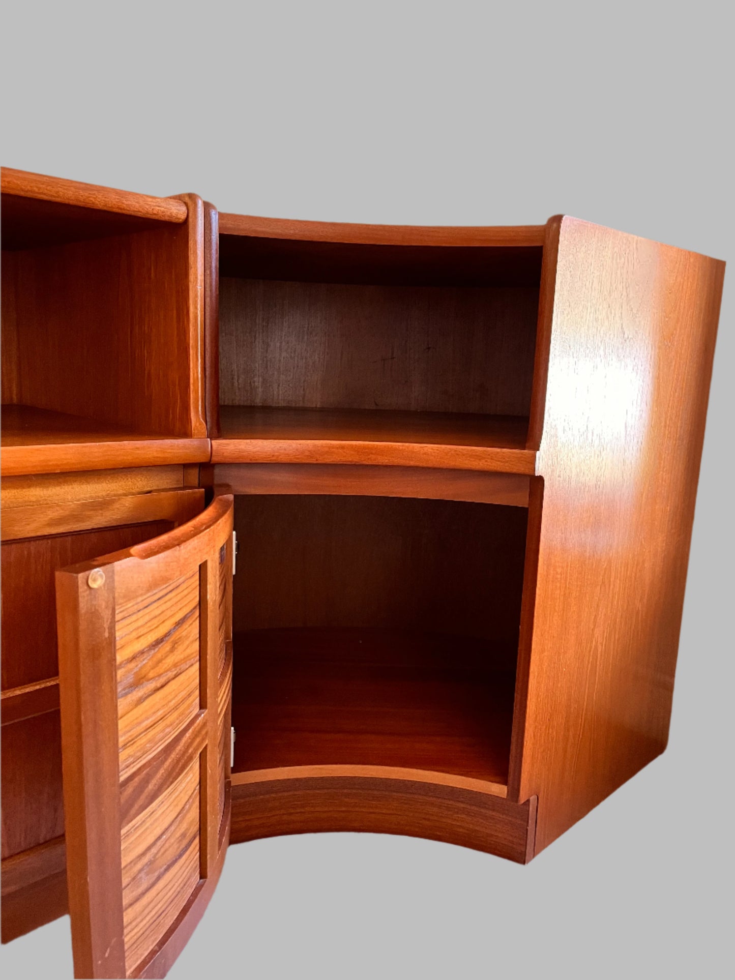 Vintage Teak Nathan Squares Corner Cabinet