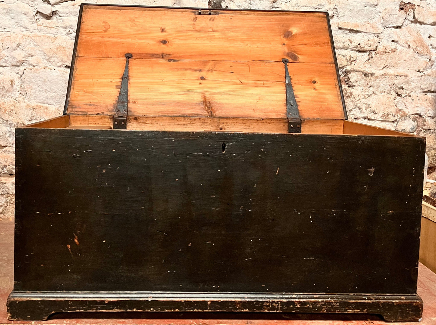 Antique Pine Chest Black