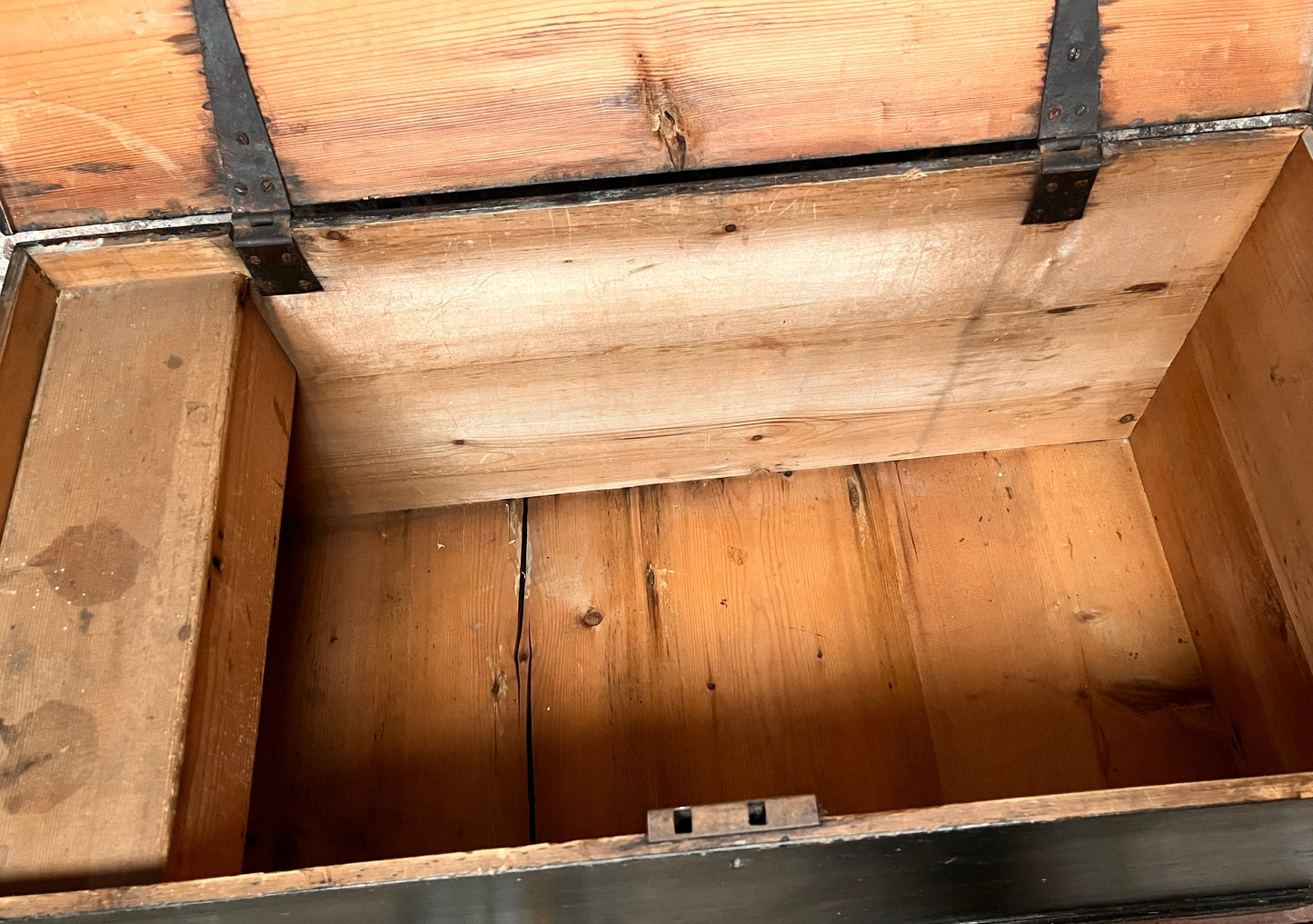 Antique Pine Chest Black