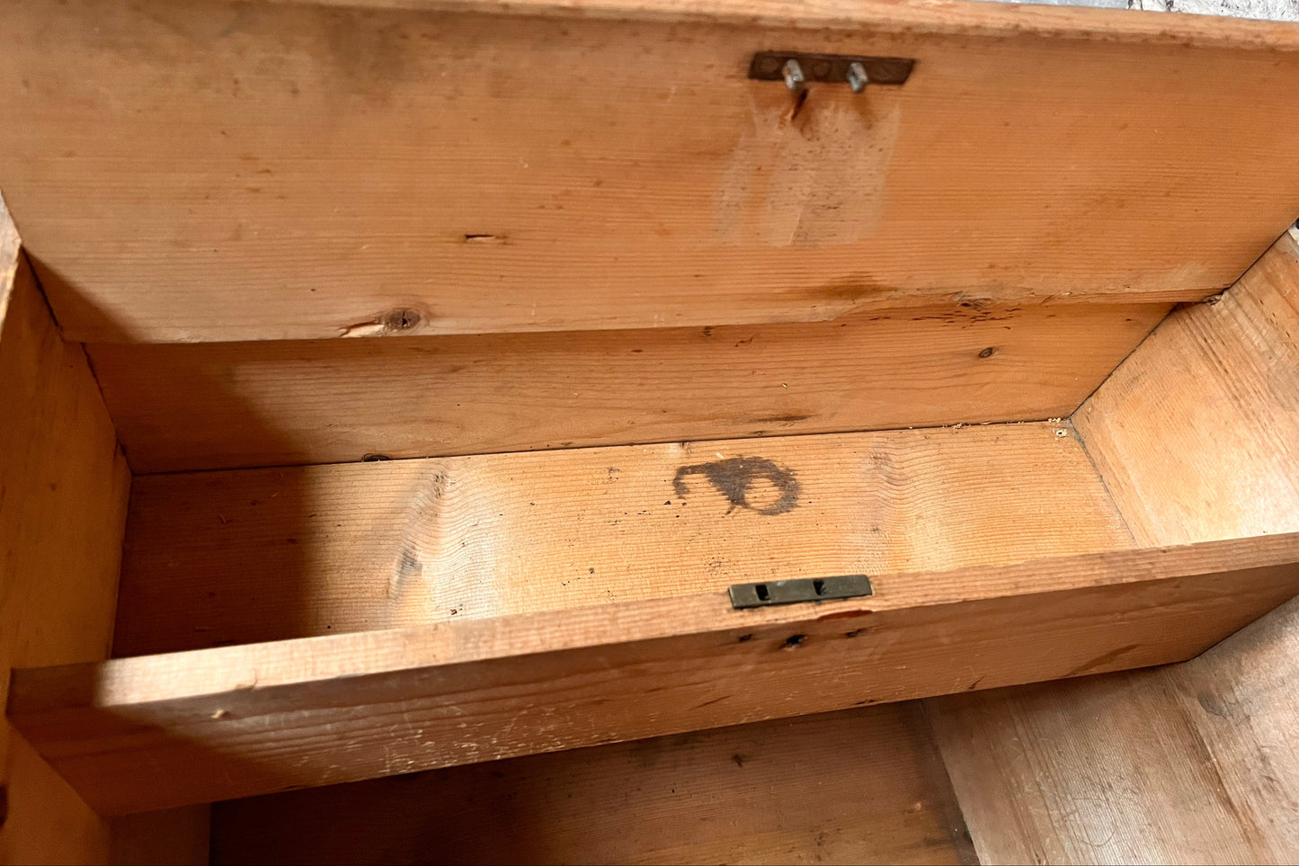 Antique Pine Chest Black
