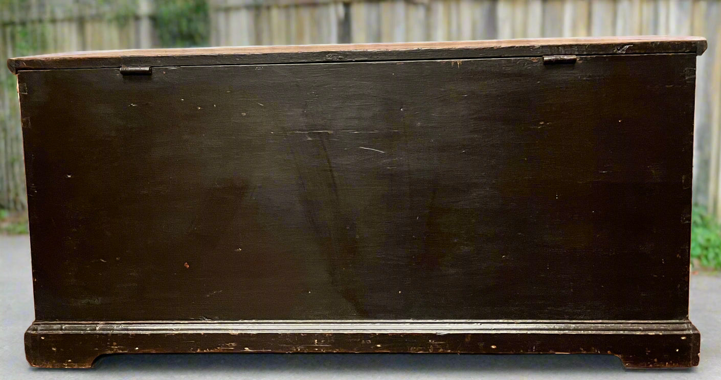 Antique Pine Chest Black