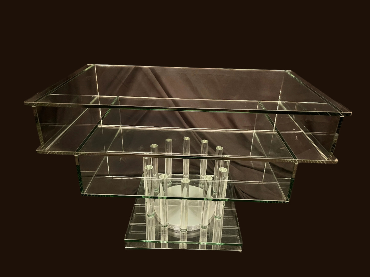 The Green Apple Glass rotatable TV / Coffee Table