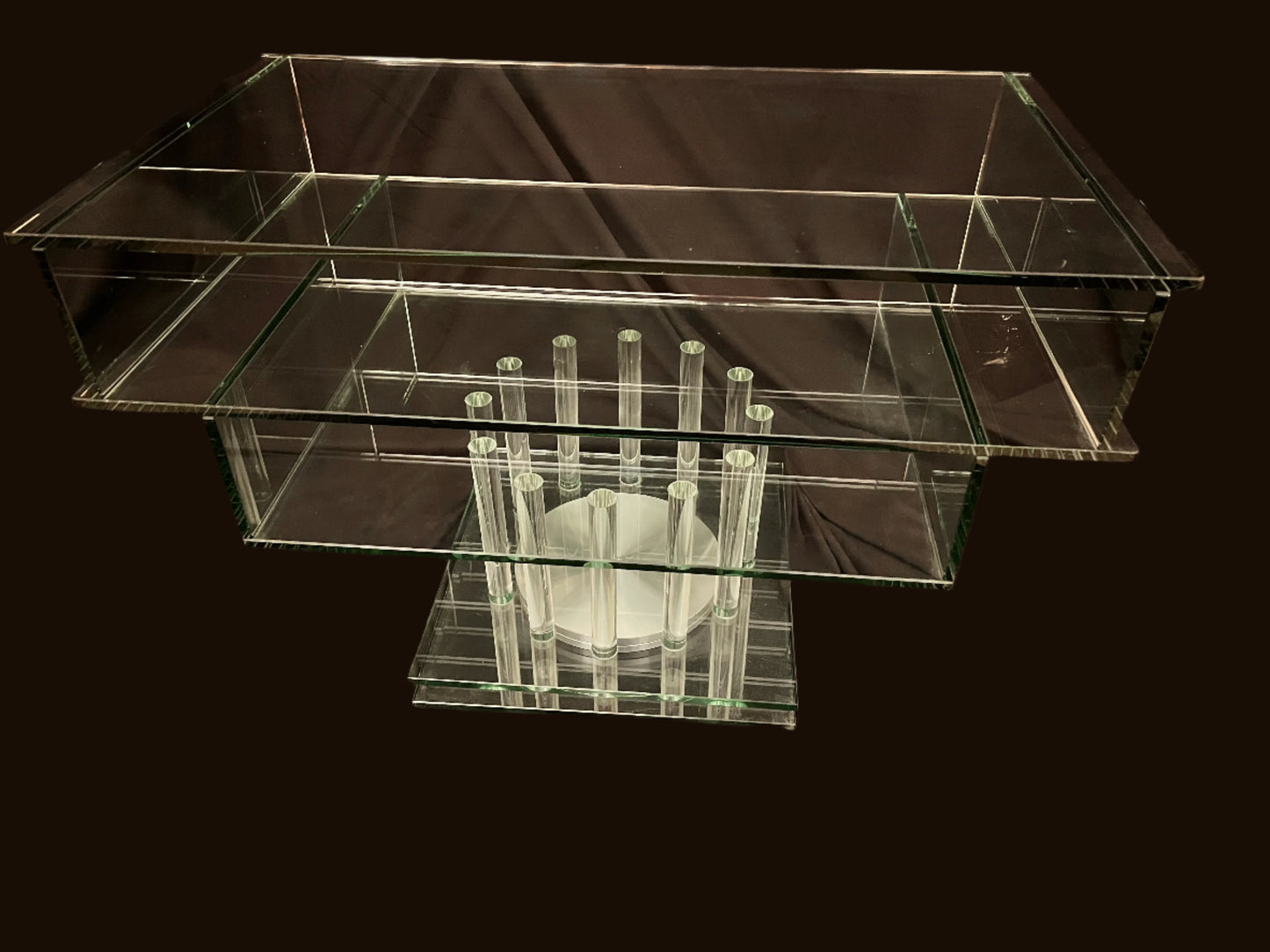 The Green Apple Glass rotatable TV / Coffee Table