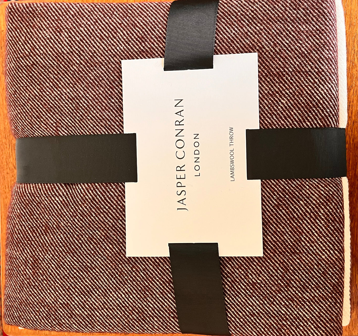 Jasper Conran Lambswool stripe throw (New)