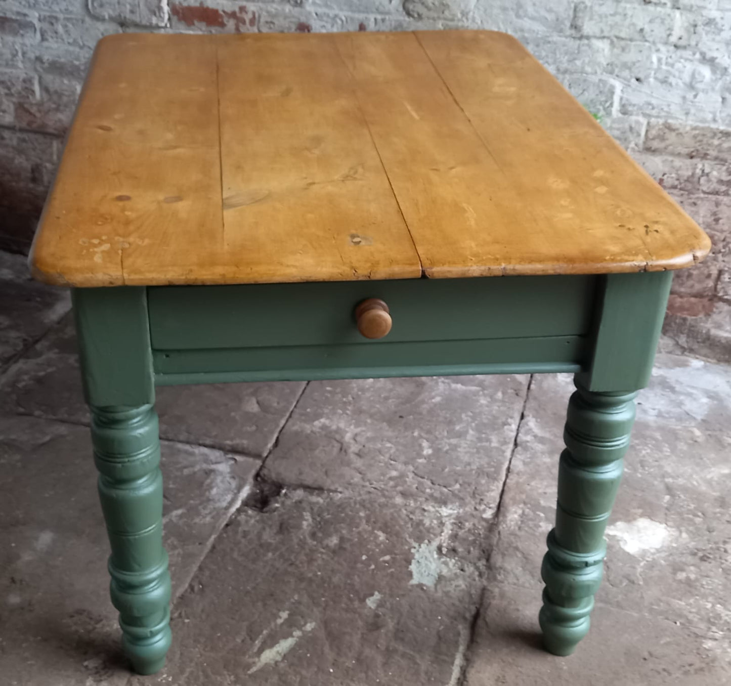 Antique Pine Victorian Kitchen Farmhouse Table