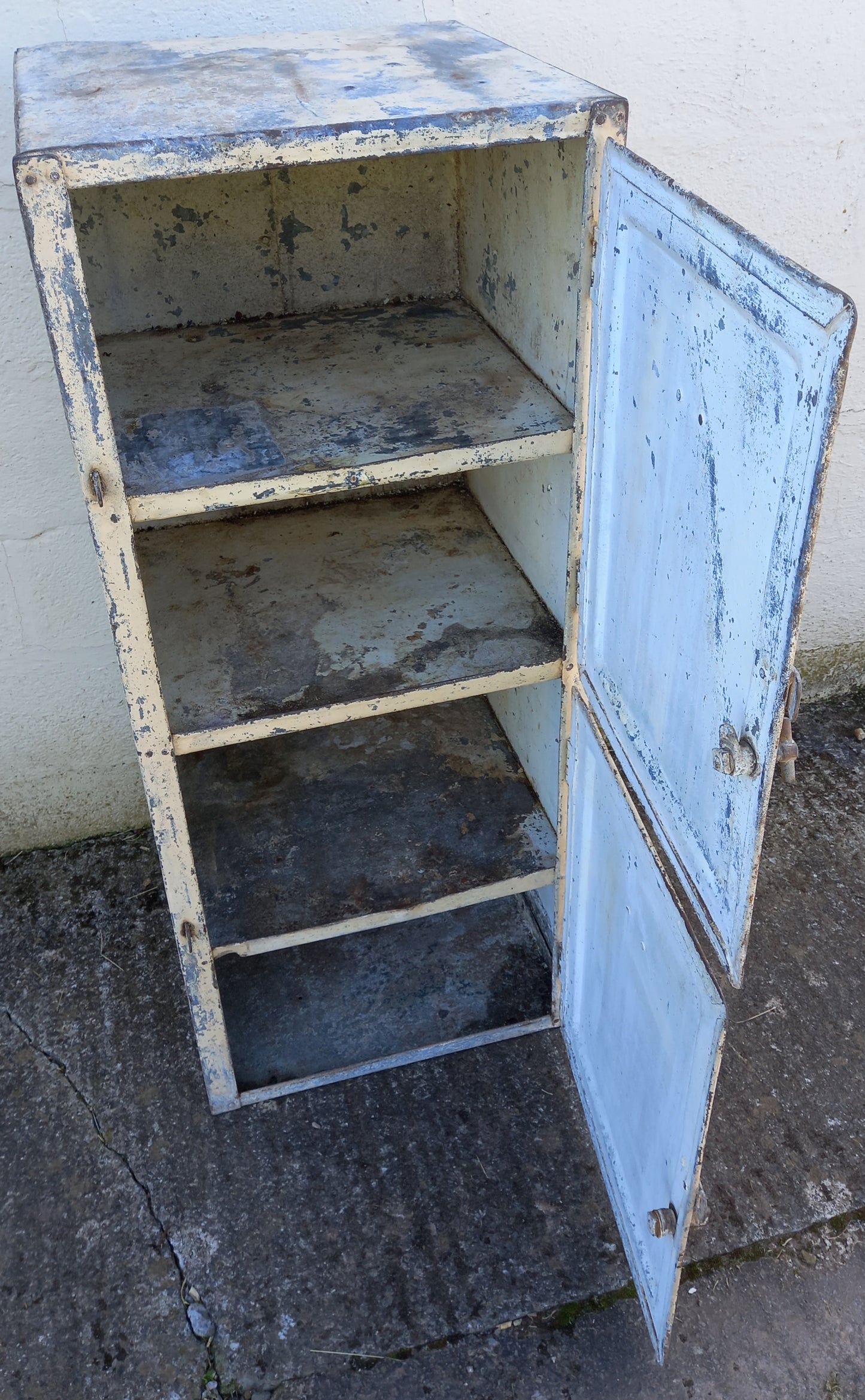 Vintage galvanized steel lockers