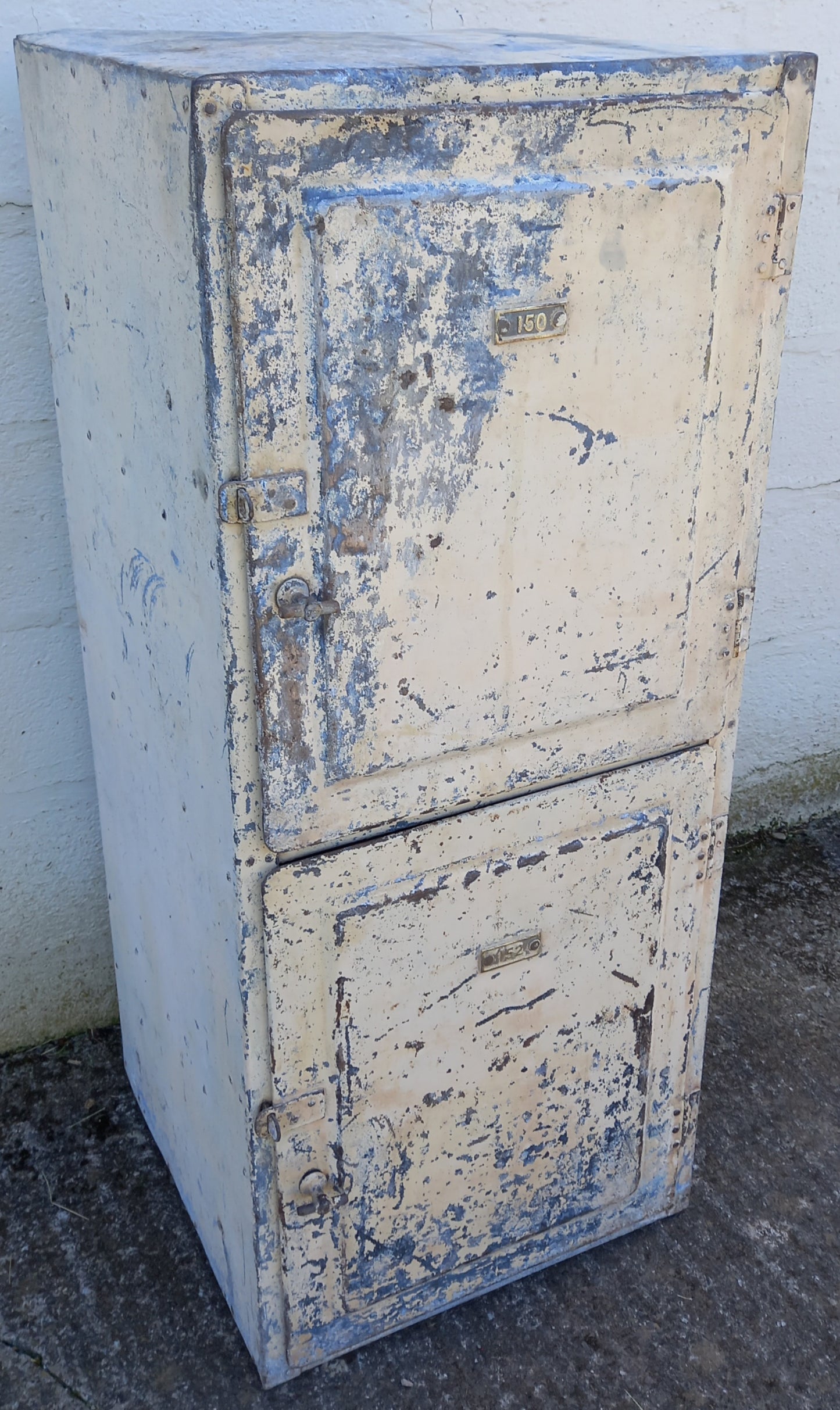 Vintage galvanized steel lockers