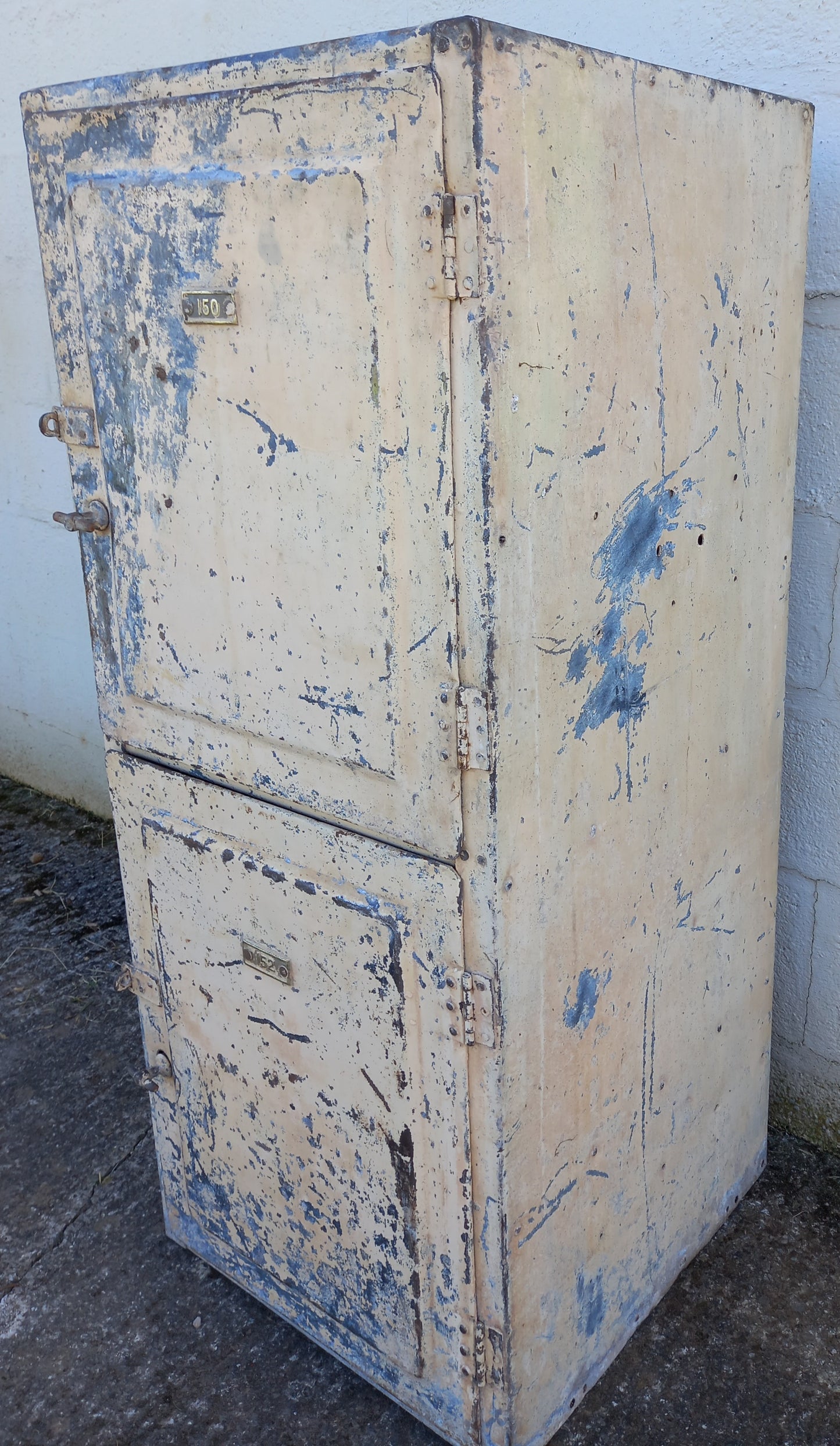 Vintage galvanized steel lockers