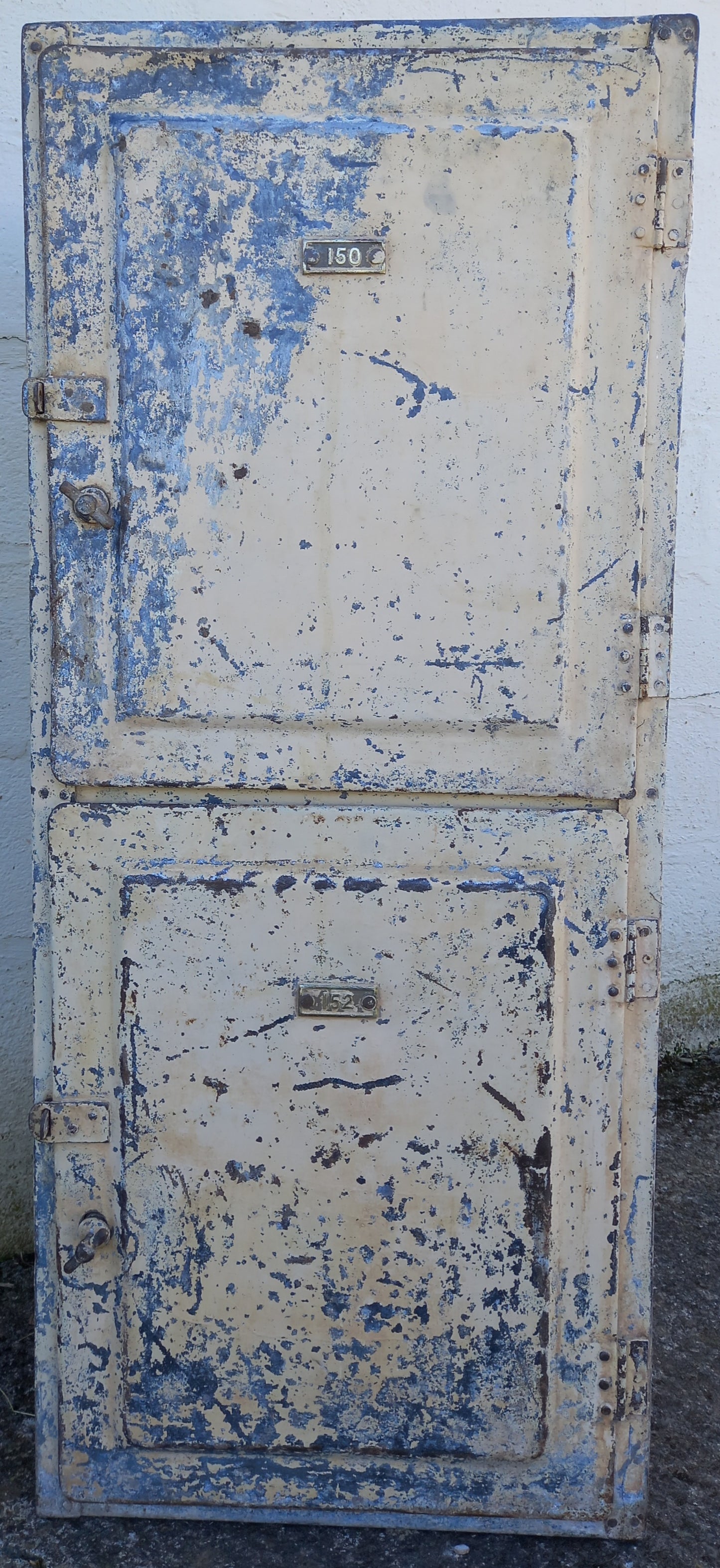 Vintage galvanized steel lockers