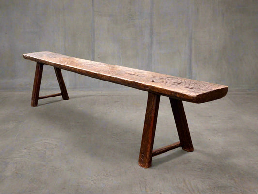 Antique Pig Bench Oak, farmhouse table bench, boot room bench