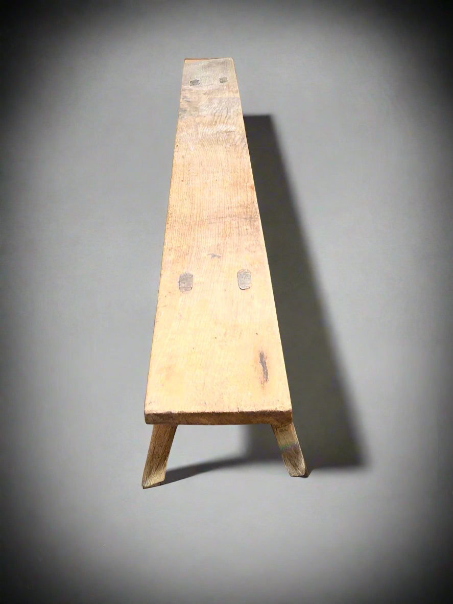 Antique Pig Bench Oak, farmhouse table bench, boot room seating