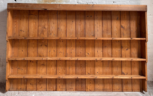Antique Very Large Victorian Pine Dresser Rack