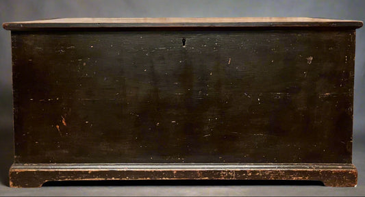 Antique Pine Chest Black