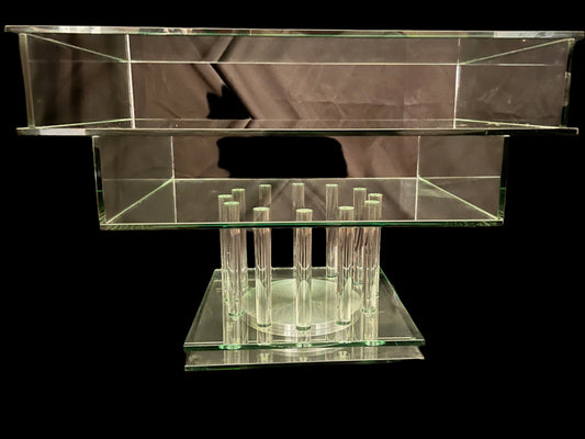 The Green Apple Glass rotatable TV / Coffee Table