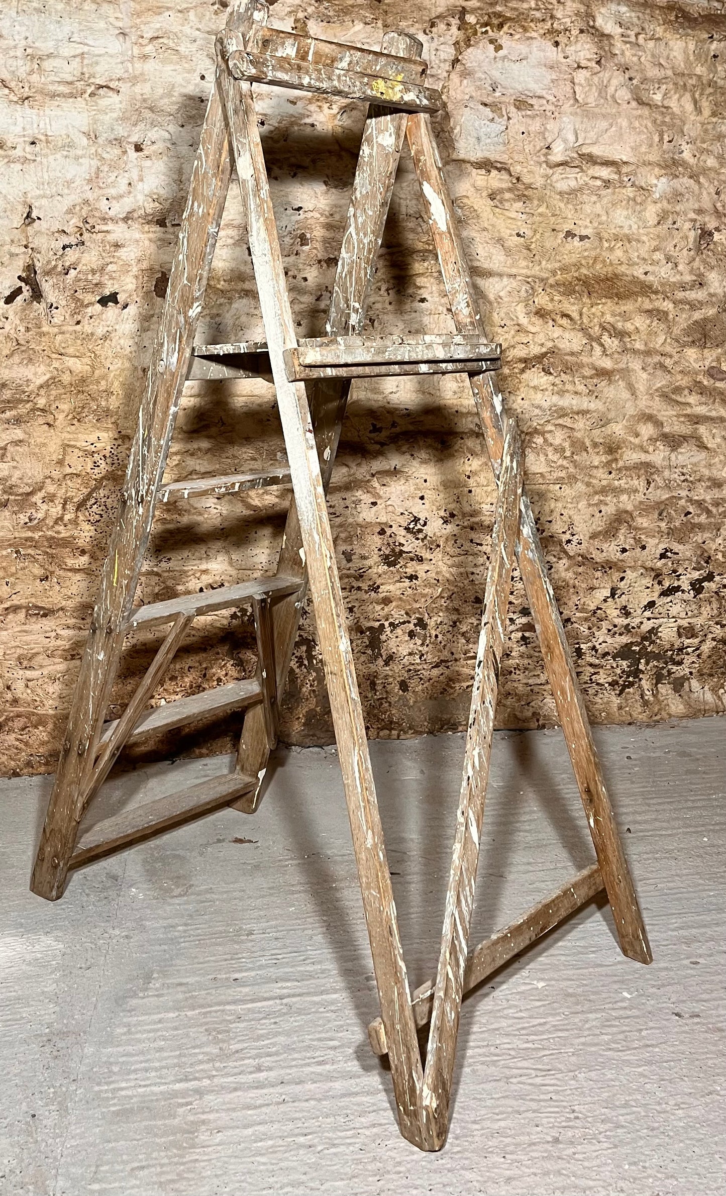 Vintage A-Frame Wooden Step Ladder