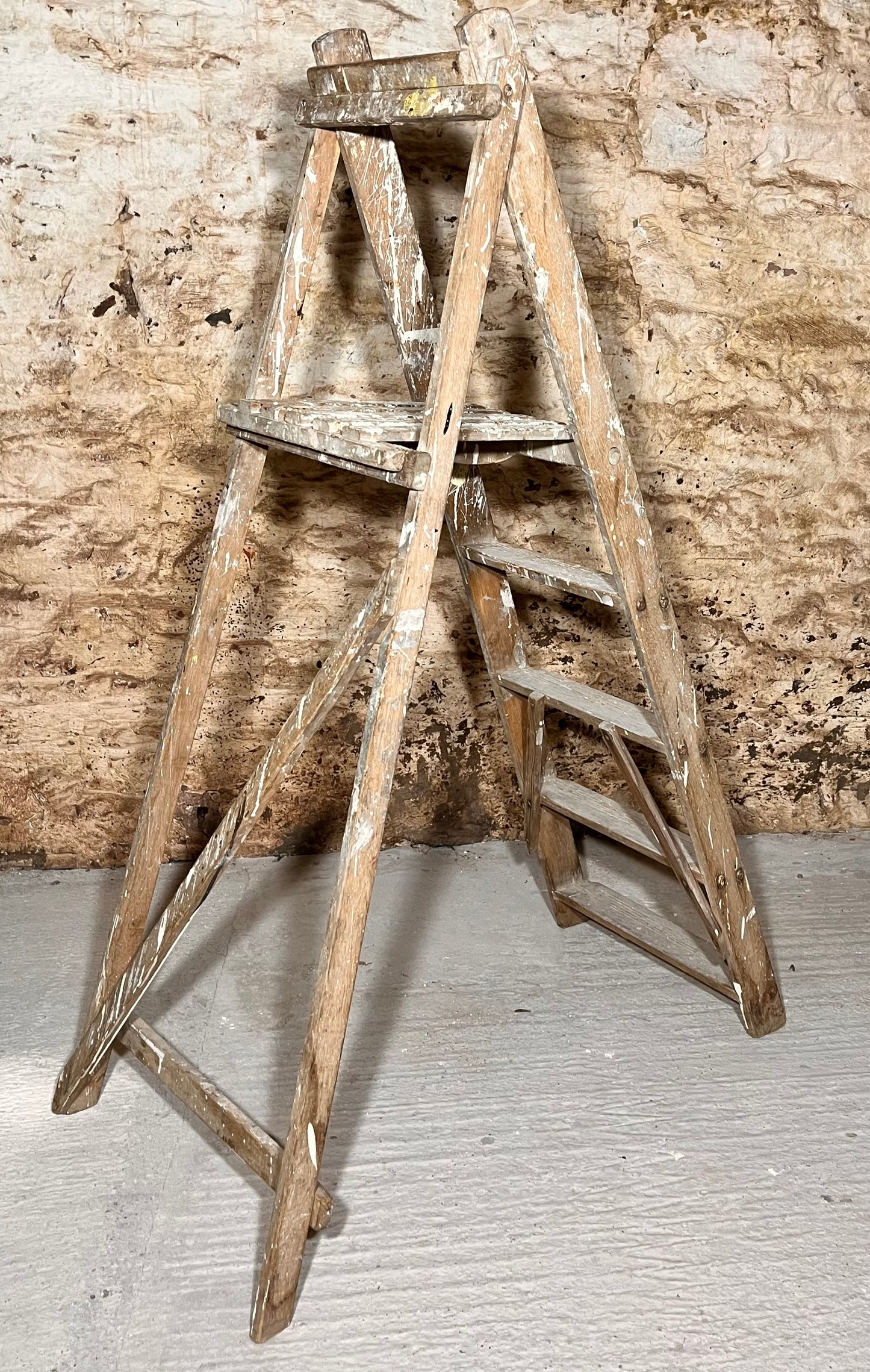 Vintage A-Frame Wooden Step Ladder
