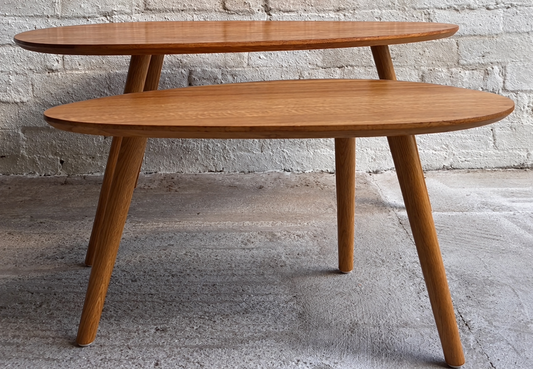 Mid-century Modern Style Pebble nest of Two Tables