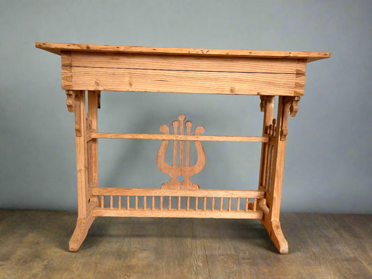 Pine Desk/Occasional Table use in music room Lyre