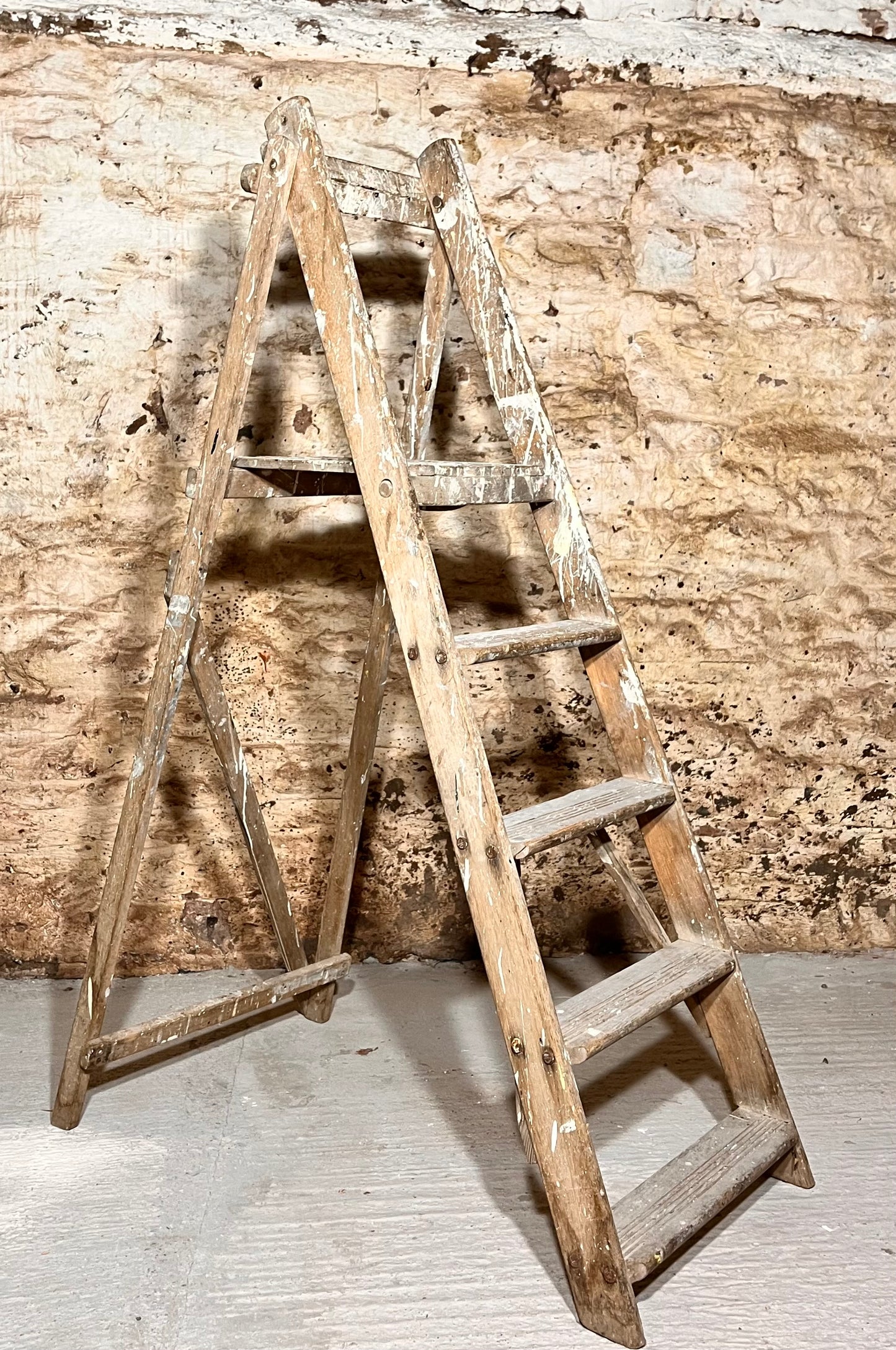 Vintage A-Frame Wooden Step Ladder