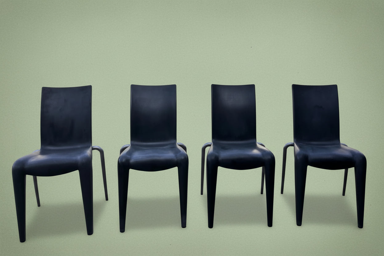 Vintage Louis XX By Philippe Starck For Vitra 1990's set of 4 chairs